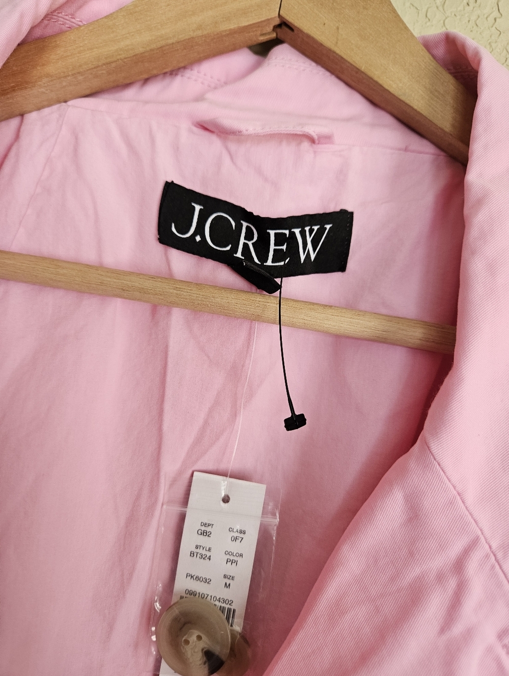 Soft Pink Trench Coat J. Crew Preppy Dopamine Minimalist Career - Picture 9 of 10